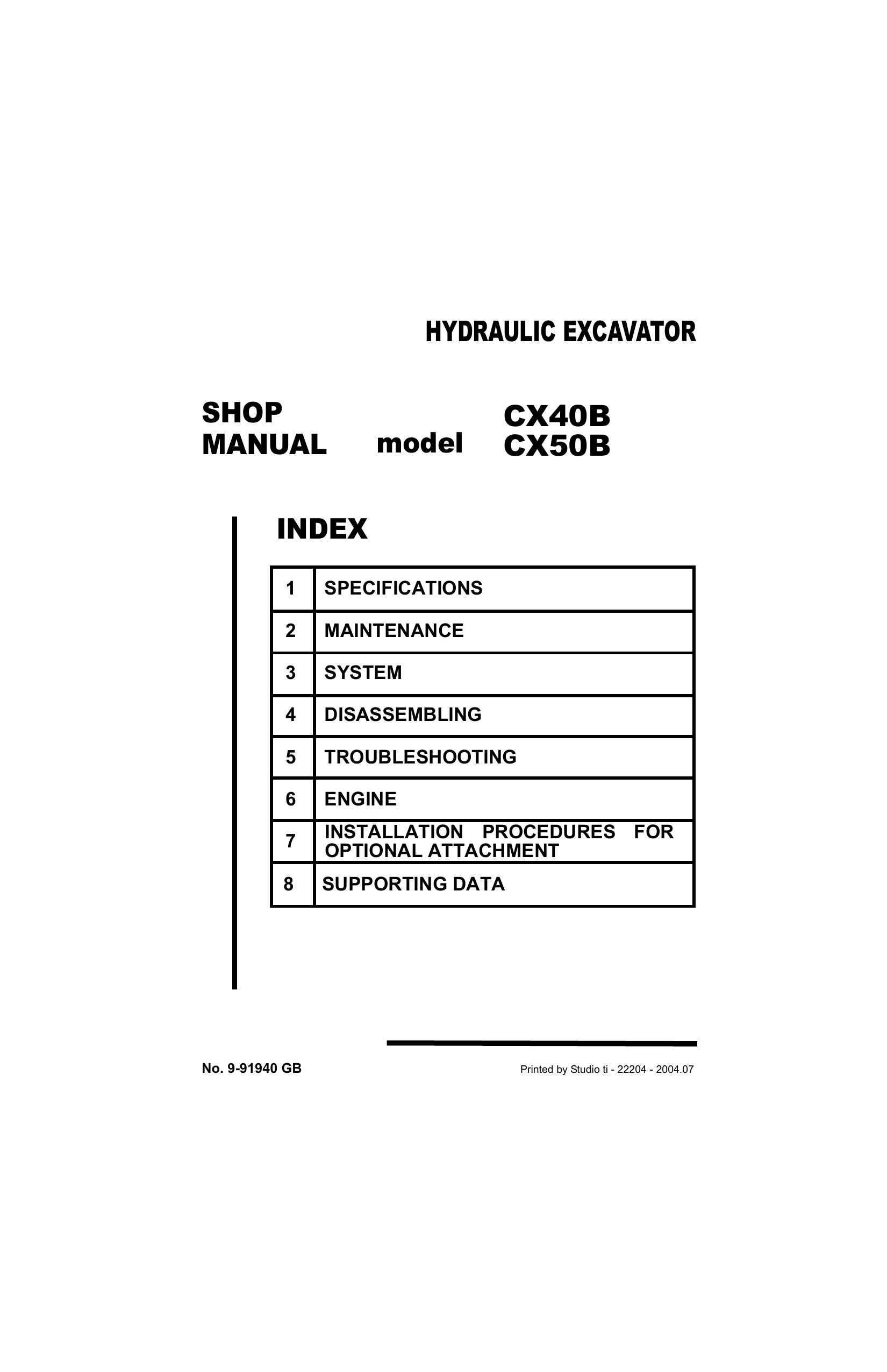 CX40B CX50B SHOP MANUAL